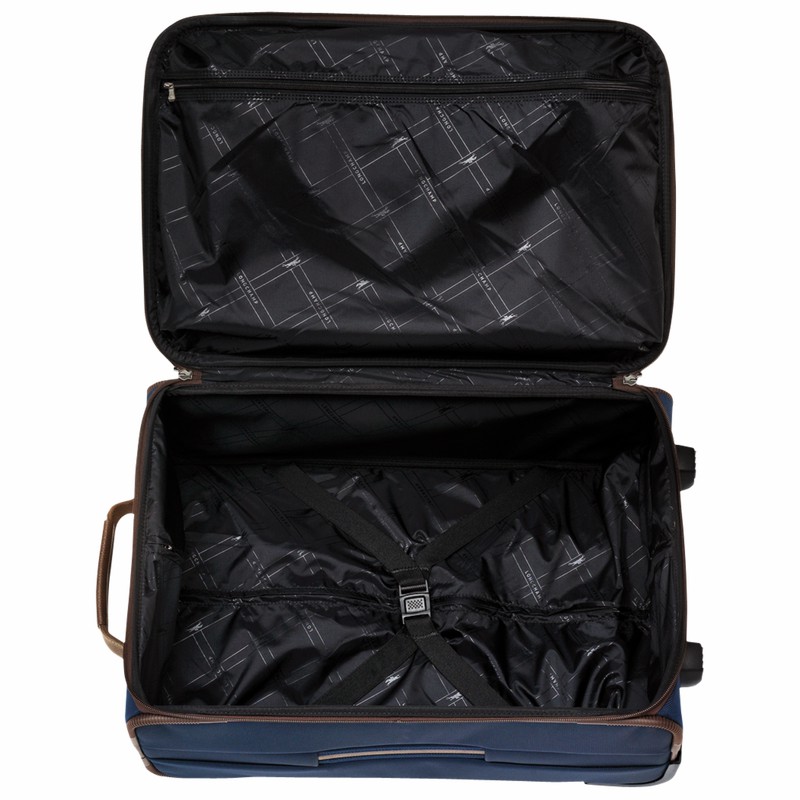 Blue Longchamp Boxford M Suitcase - Recycled canvas UK | L1429080127-