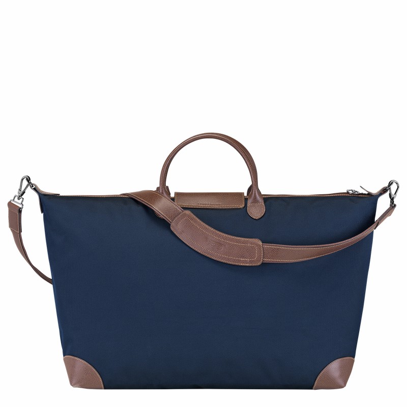 Blue Longchamp Boxford M Travel bag - Recycled canvas UK | L1625080127-