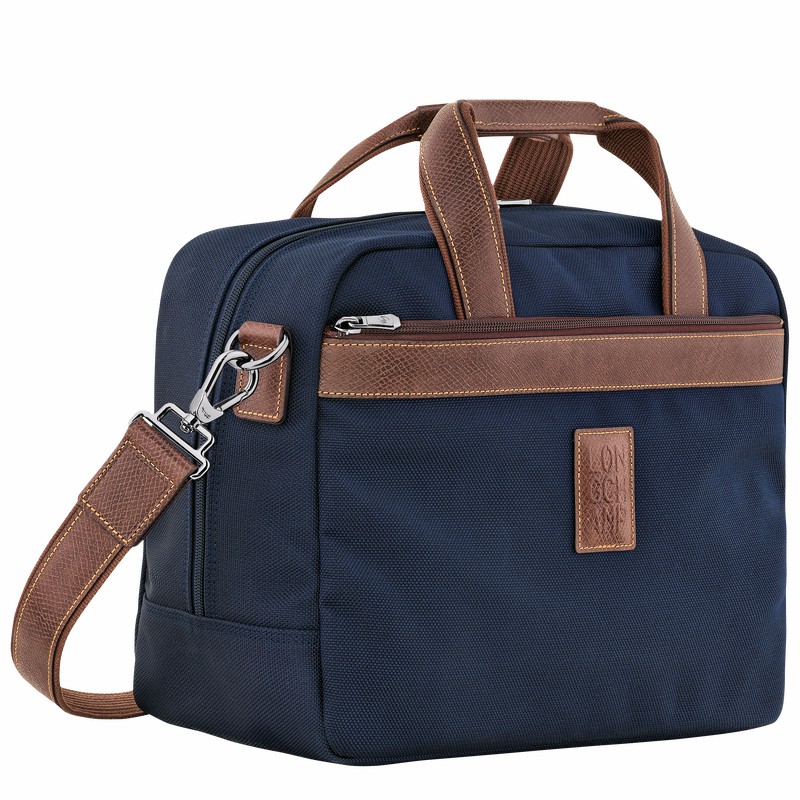 Blue Longchamp Boxford S Travel bag - Recycled canvas UK | L1658080127-