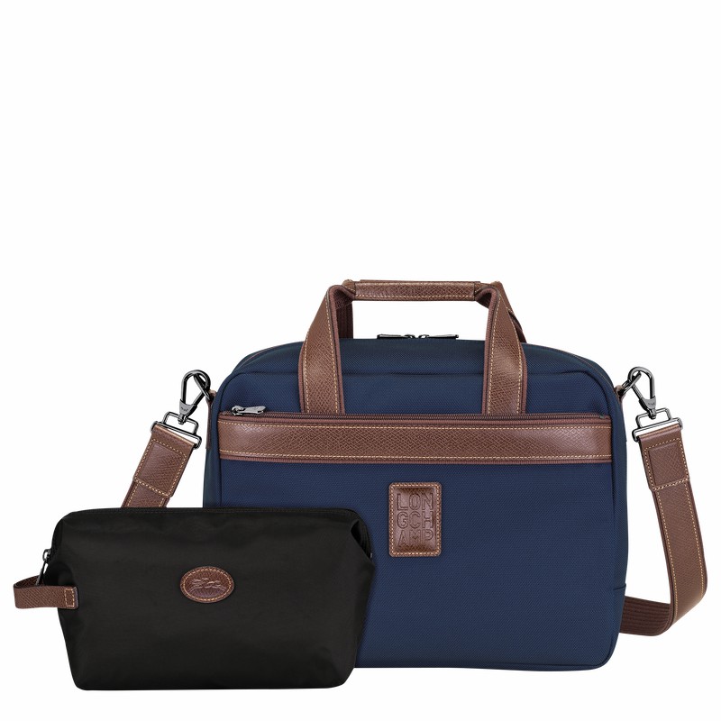 Blue Longchamp Boxford S Travel bag - Recycled canvas UK | L1658080127-