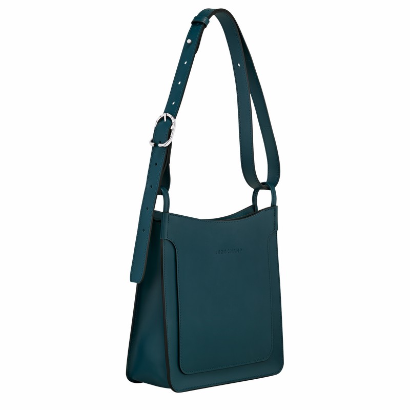 Blue Longchamp Le FOULONNÉ S Hobo bag - Leather UK | 10272HFI806