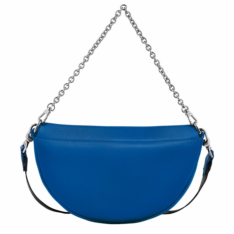 Blue Longchamp Smile S Crossbody bag - Leather UK | 10224HDSI17