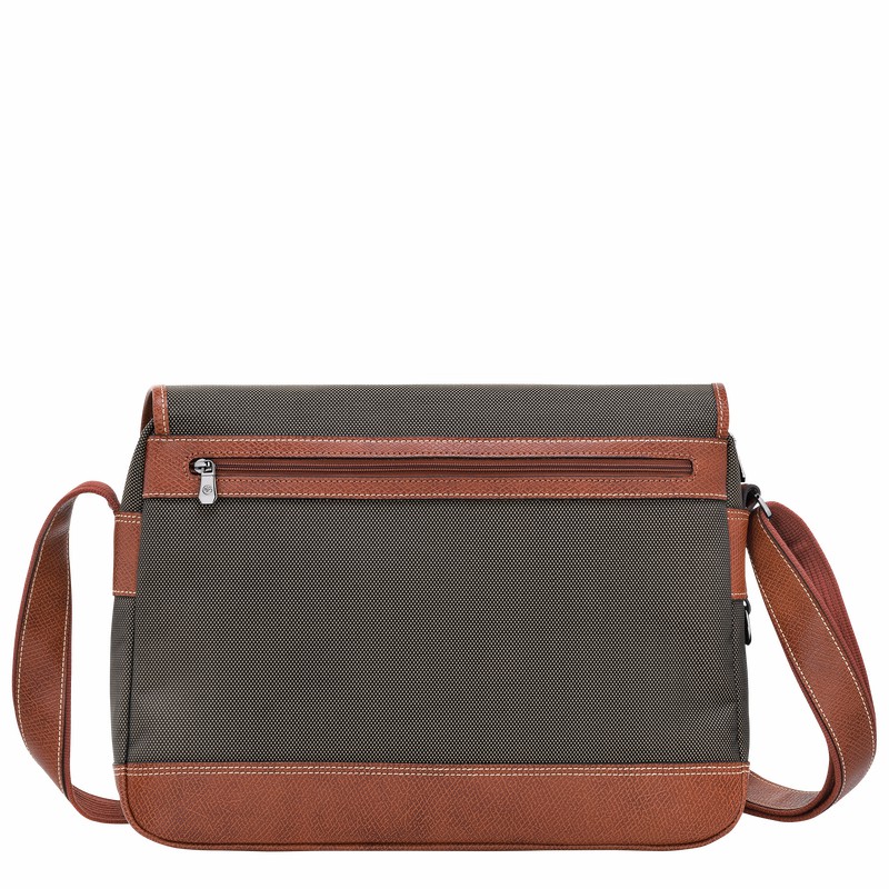 Brown Longchamp Boxford L Crossbody bag - Recycled canvas UK | L2824080042