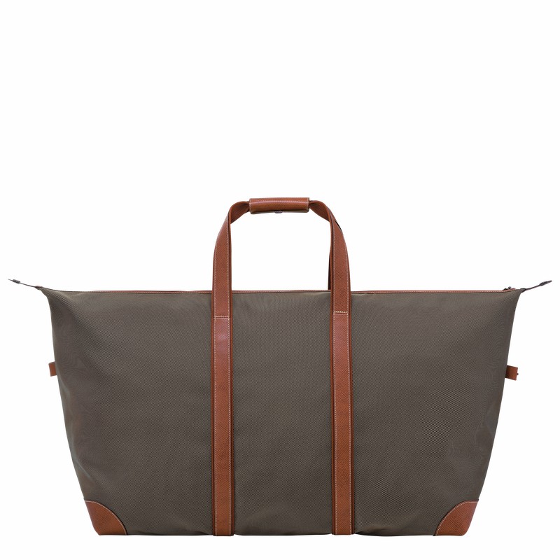 Brown Longchamp Boxford L Travel bag - Recycled canvas UK | L1223080042-