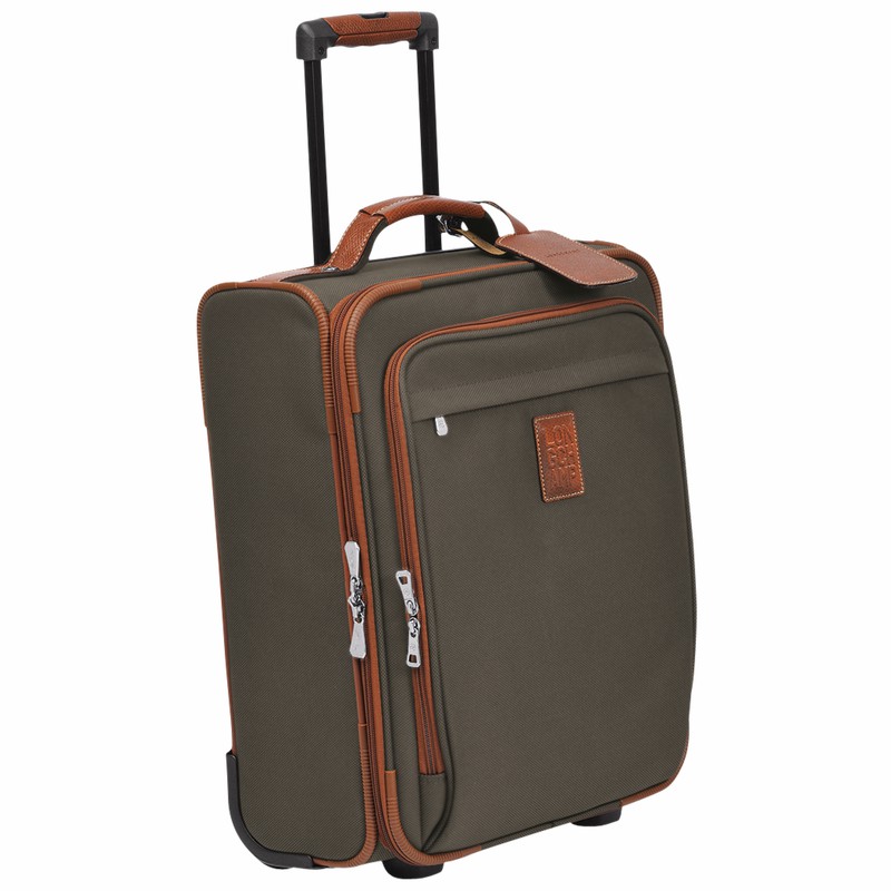 Brown Longchamp Boxford S Suitcase - Recycled canvas UK | L1422080042-