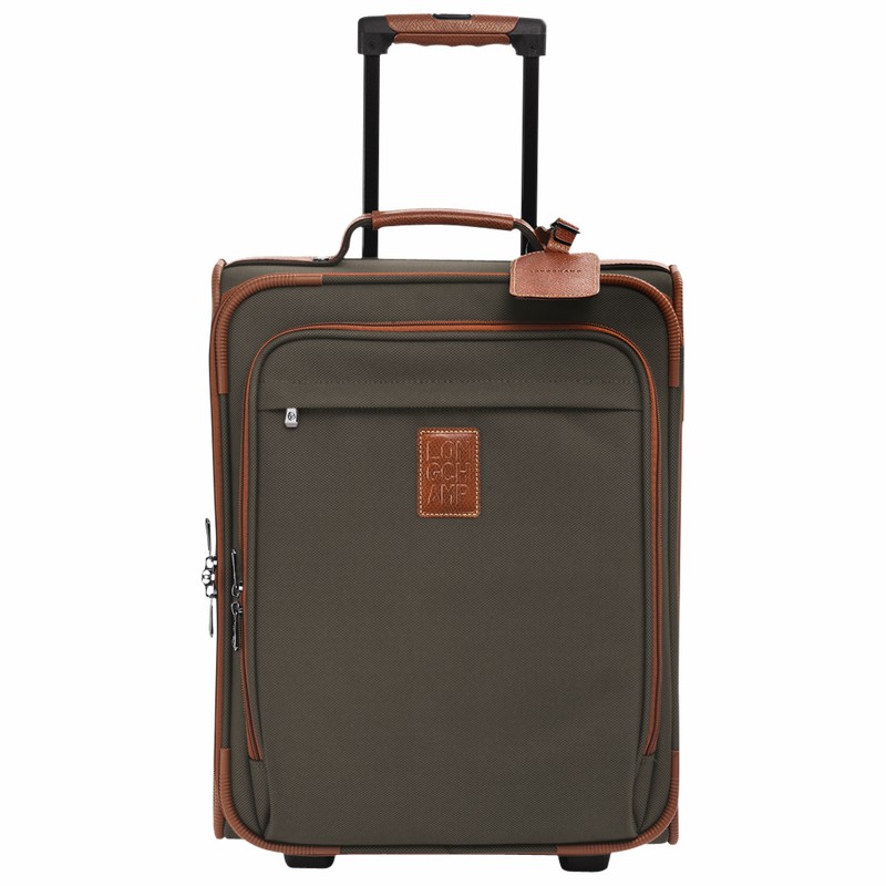 Brown Longchamp Boxford S Suitcase - Recycled canvas UK | L1422080042-