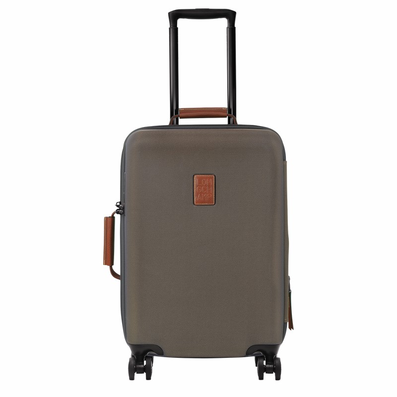 Brown Longchamp Boxford S Suitcase - Recycled canvas UK | 24017080042