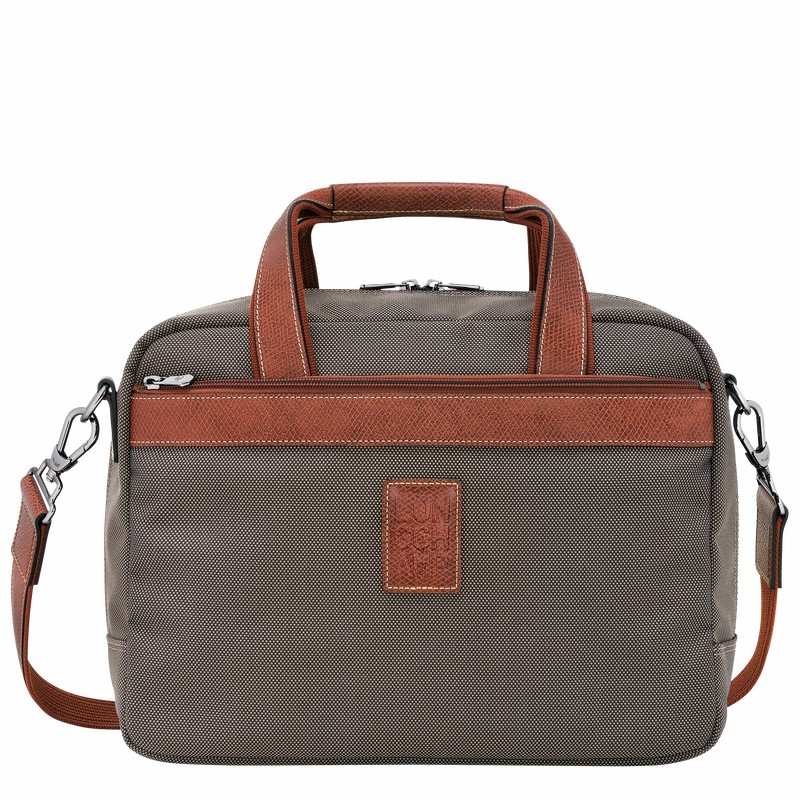 Brown Longchamp Boxford S Travel bag - Recycled canvas UK | L1658080042-