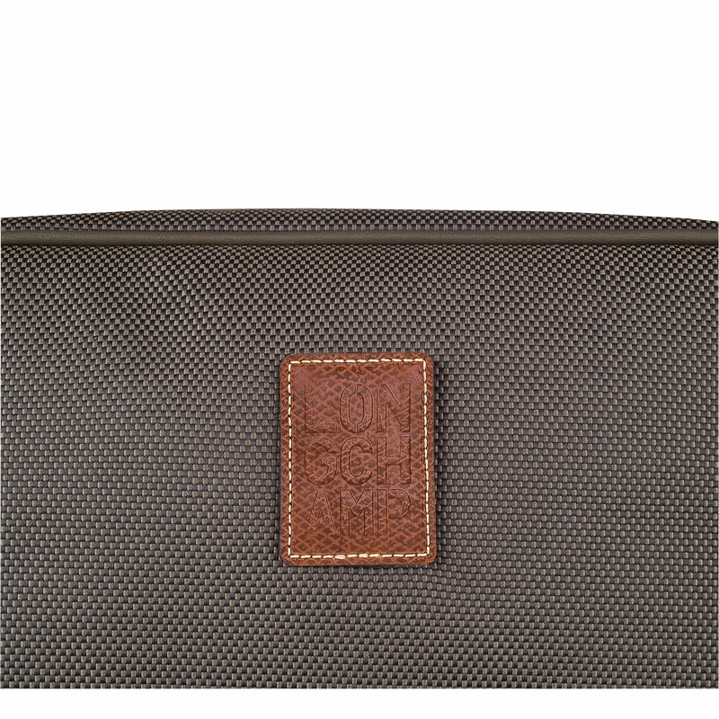 Brown Longchamp Boxford Toiletry case - Recycled canvas UK | L1034080042-