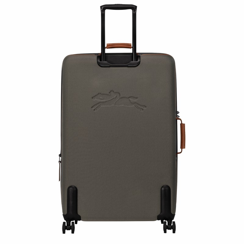 Brown Longchamp Boxford XL Suitcase - Recycled canvas UK | 24028080042