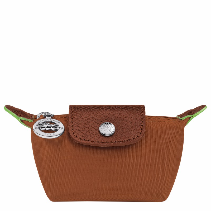 Brown Longchamp Le Pliage Green Coin purse - Recycled canvas UK | 30016919504-