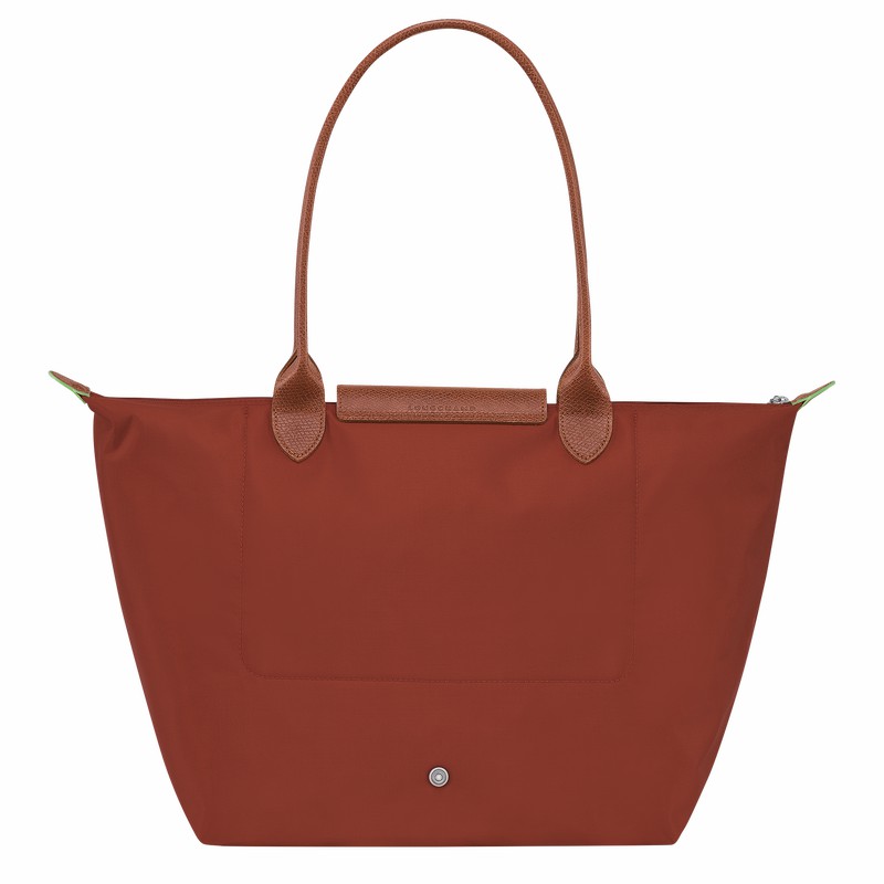 Brown Longchamp Le Pliage Green L Tote bag - Recycled canvas UK | L1899919404