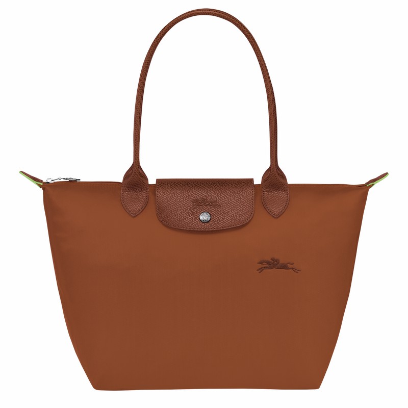 Brown Longchamp Le Pliage Green M Tote bag - Recycled canvas UK | L2605919504