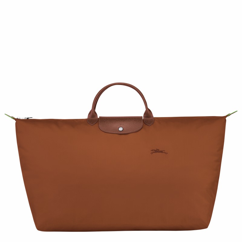 Brown Longchamp Le Pliage Green M Travel bag - Recycled canvas UK | L1625919504-