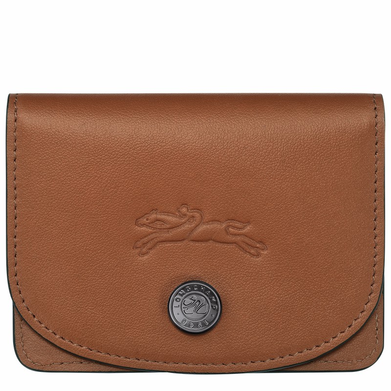 Brown Longchamp Le Pliage Xtra Card holder - Leather UK | 30039987504-