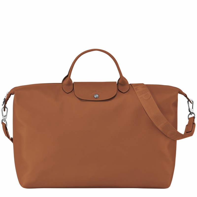 Brown Longchamp Le Pliage Xtra S Travel bag - Leather UK | L1624987504-