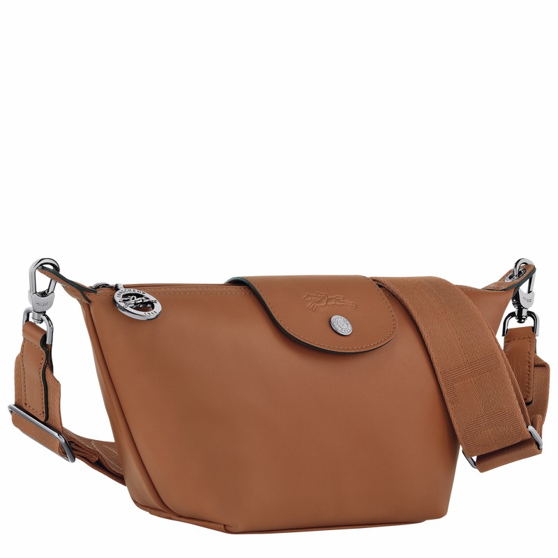 Brown Longchamp Le Pliage Xtra XS Crossbody bag - Leather UK | 10212987504