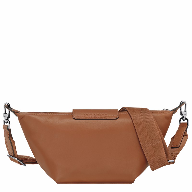 Brown Longchamp Le Pliage Xtra XS Crossbody bag - Leather UK | 10212987504