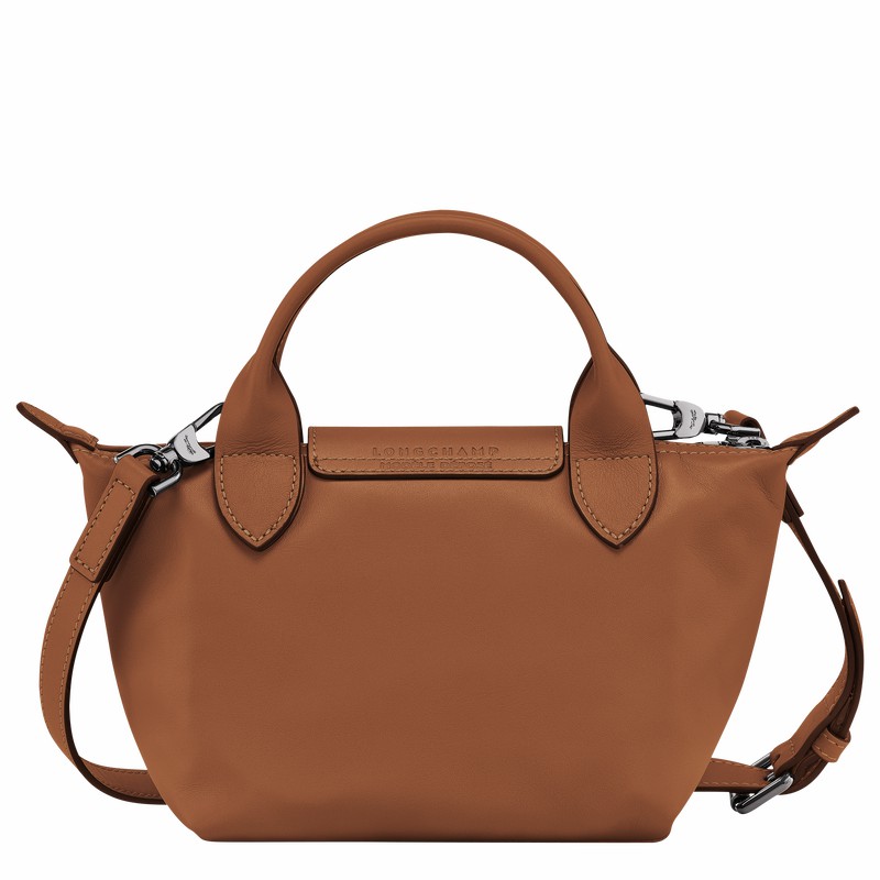 Brown Longchamp Le Pliage Xtra XS Handbag - Leather UK | L1500987504