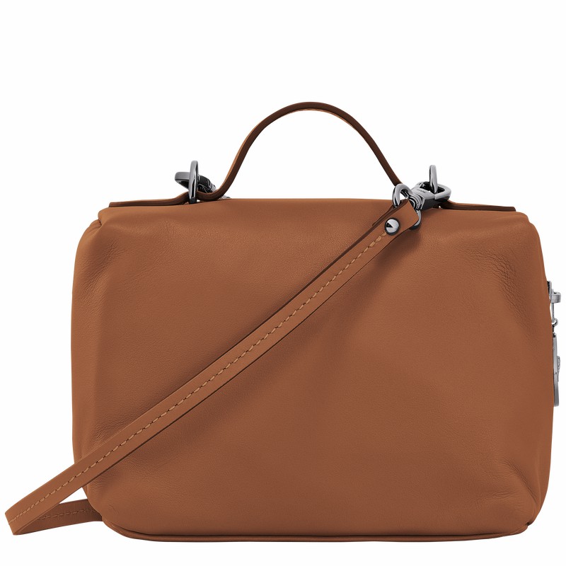 Brown Longchamp Le Pliage Xtra XS Vanity - Leather UK | 10187987504