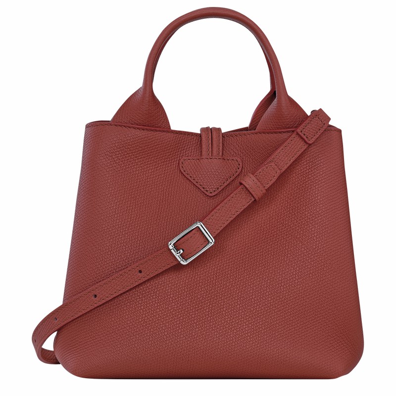 Brown Longchamp Le Roseau S Handbag - Leather UK | 10273HFP404