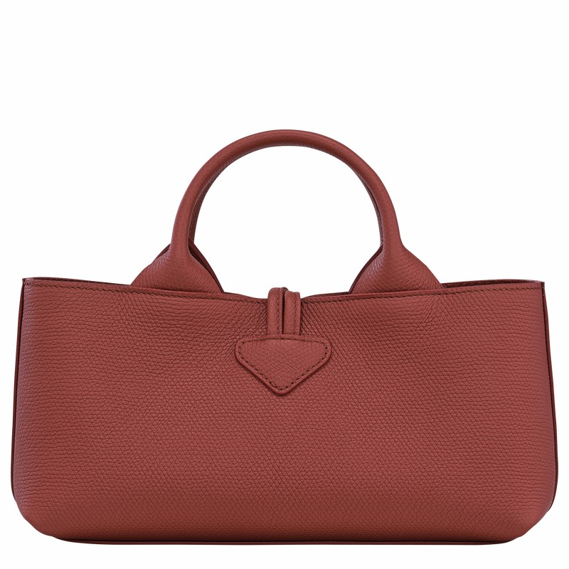 Brown Longchamp Le Roseau S Handbag - Leather UK | 10280HFP404