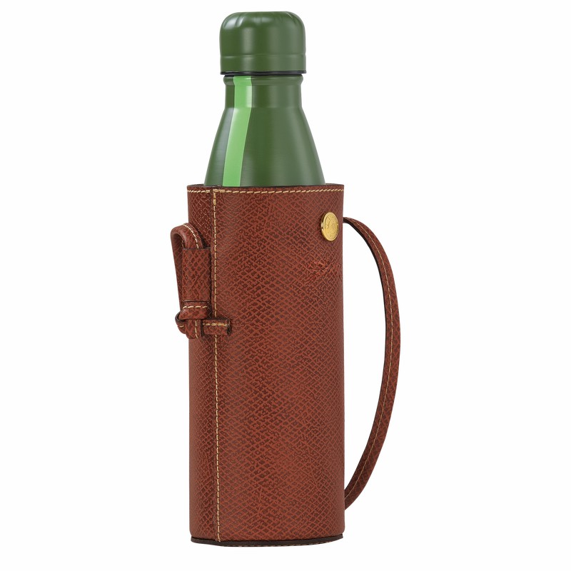 Brown Longchamp ÉPURE Bottle holder - Leather UK | 34186HYZ035-