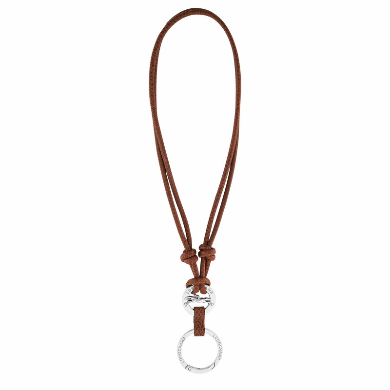 Brown Longchamp ÉPURE Key ring - Leather UK | 36080J02035-