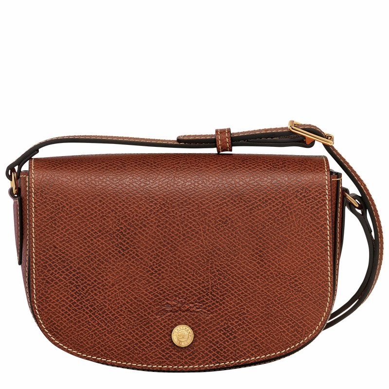 Brown Longchamp ÉPURE S Crossbody bag - Leather UK | 10253HYZ035