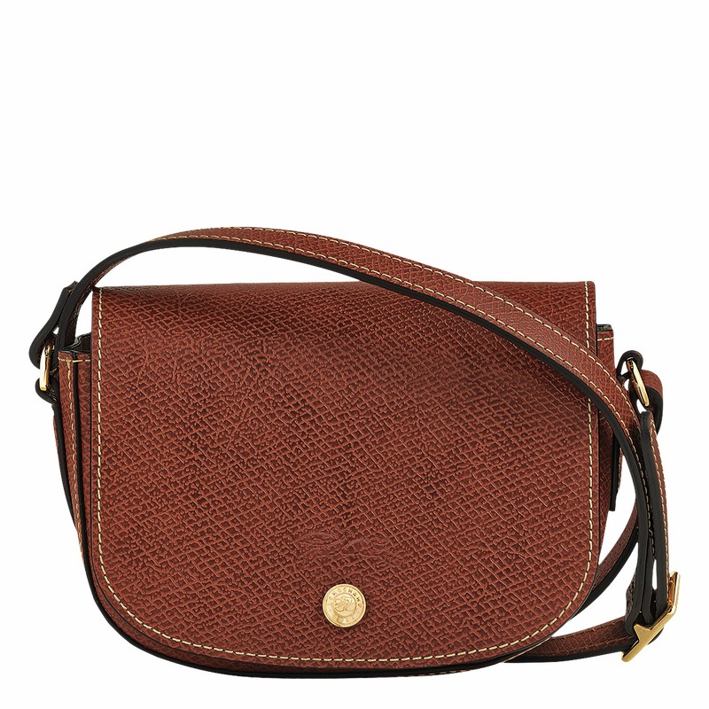 Brown Longchamp ÉPURE XS Crossbody bag - Leather UK | 10165HYZ035