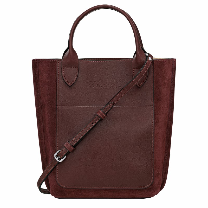 Burgundy Longchamp Cabas XS Tote bag - Leather UK | 10276HFO009