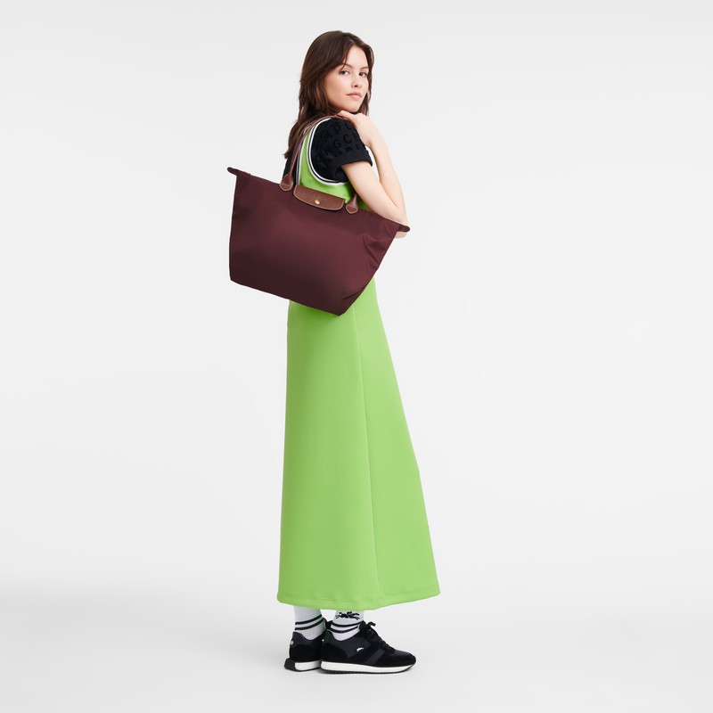 Burgundy Longchamp Le Pliage Original L Tote bag - Recycled canvas UK | L1899089P87