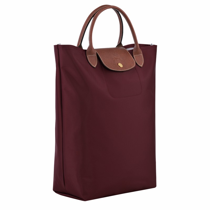 Burgundy Longchamp Le Pliage Original M Tote bag - Canvas UK | 10168089P87