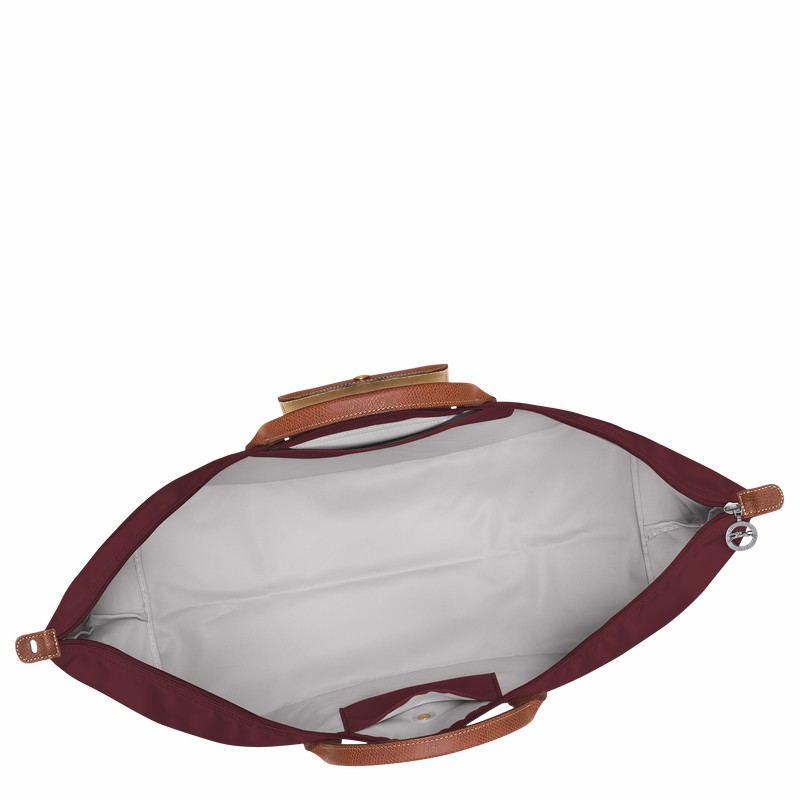 Burgundy Longchamp Le Pliage Original M Travel bag - Recycled canvas UK | L1625089P87