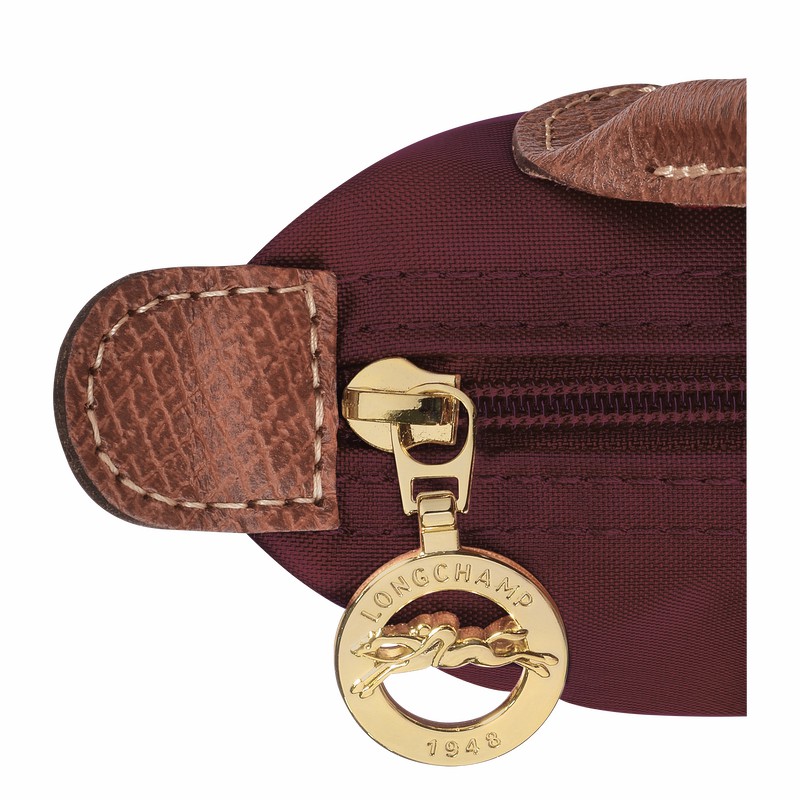 Burgundy Longchamp Le Pliage Original Pouch with handle - Recycled canvas UK | 34175089P87