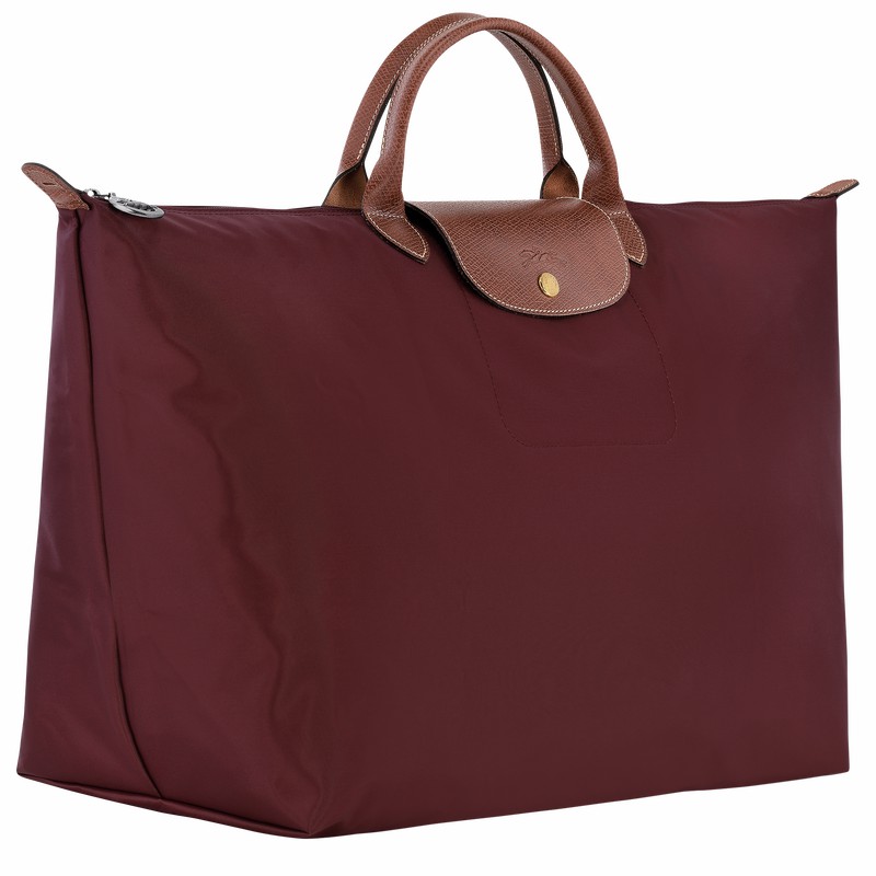 Burgundy Longchamp Le Pliage Original S Travel bag - Recycled canvas UK | L1624089P87-