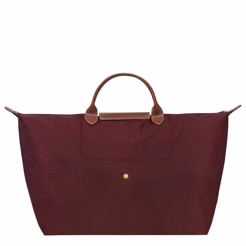 Burgundy Longchamp Le Pliage Original S Travel bag - Recycled canvas UK | L1624089P87-