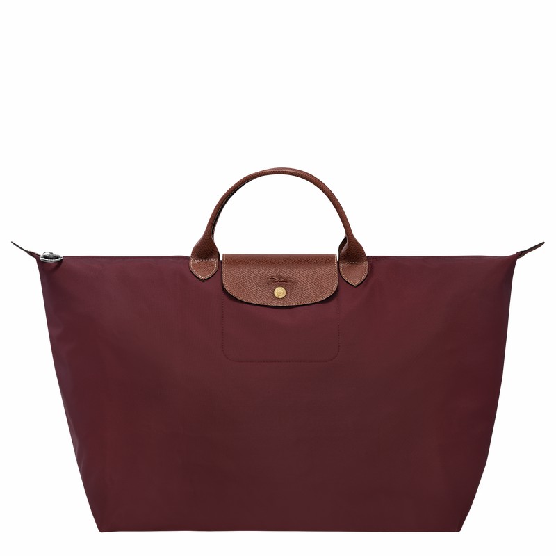 Burgundy Longchamp Le Pliage Original S Travel bag - Recycled canvas UK | L1624089P87-