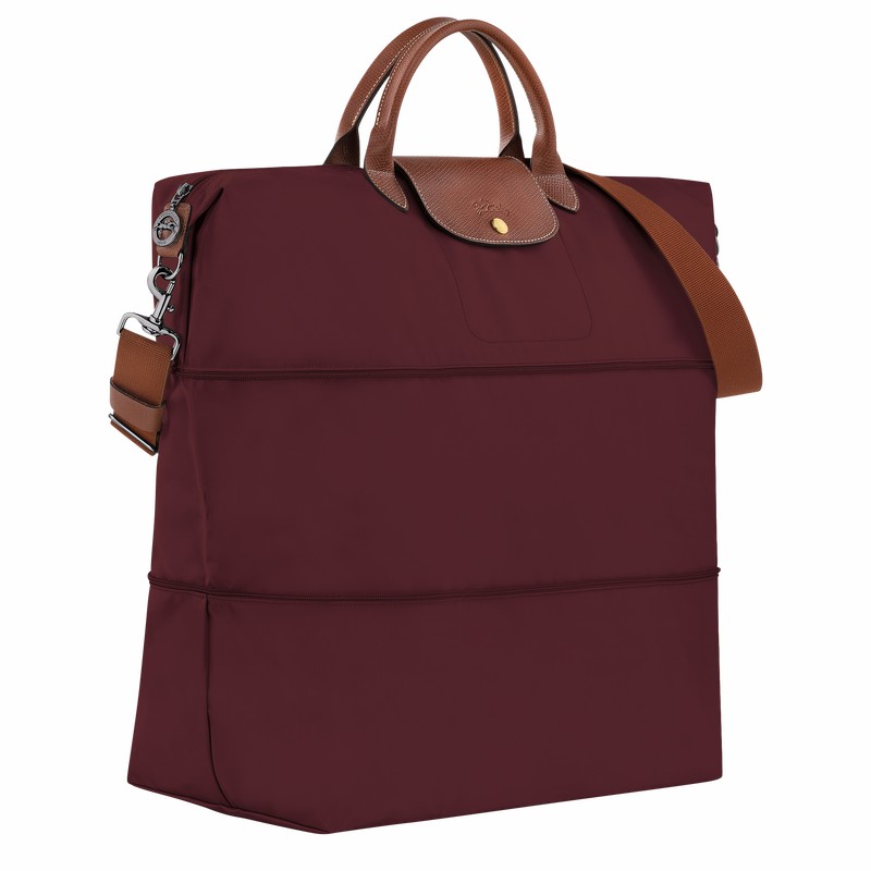 Burgundy Longchamp Le Pliage Original Travel bag expandable - Recycled canvas UK | L1911089P87