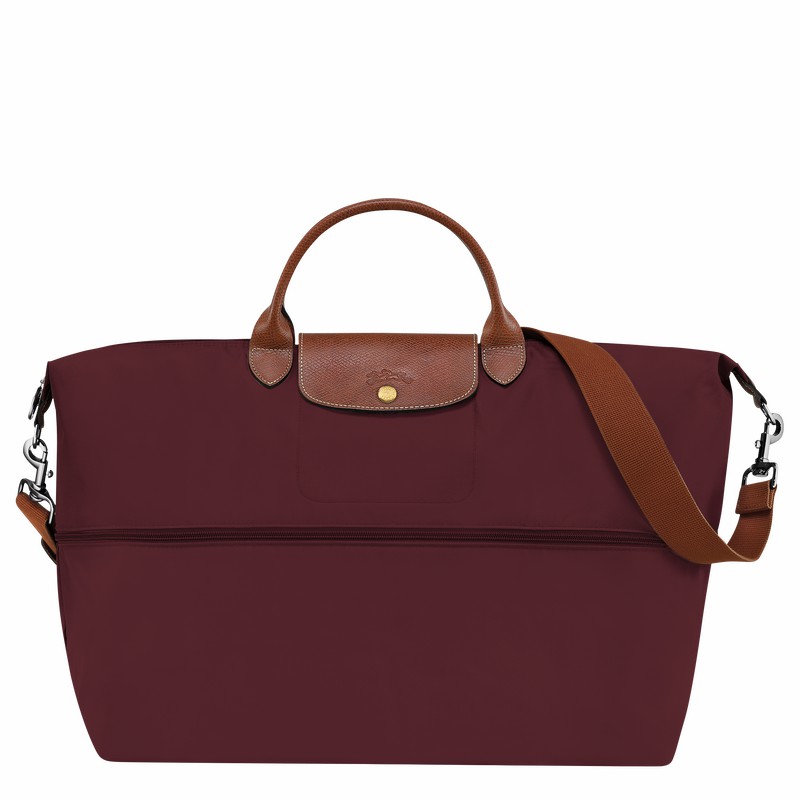 Burgundy Longchamp Le Pliage Original Travel bag expandable - Recycled canvas UK | L1911089P87