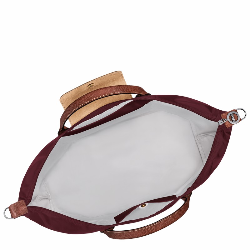 Burgundy Longchamp Le Pliage Original Travel bag expandable - Recycled canvas UK | L1911089P87