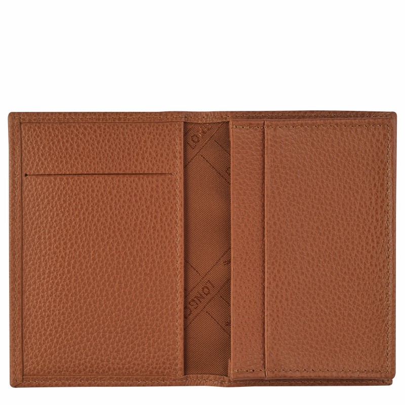 Caramel Longchamp Le FOULONNÉ Card holder - Leather UK | L3243021121-