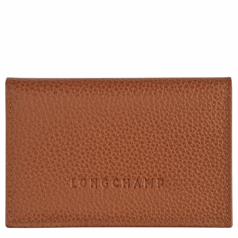 Caramel Longchamp Le FOULONNÉ Card holder - Leather UK | L3243021121-