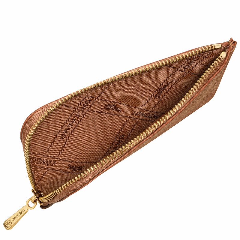 Caramel Longchamp Le FOULONNÉ Card holder - Leather UK | 30036021121-