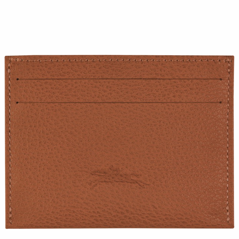 Caramel Longchamp Le FOULONNÉ Cardholder - Leather UK | L3218021121-