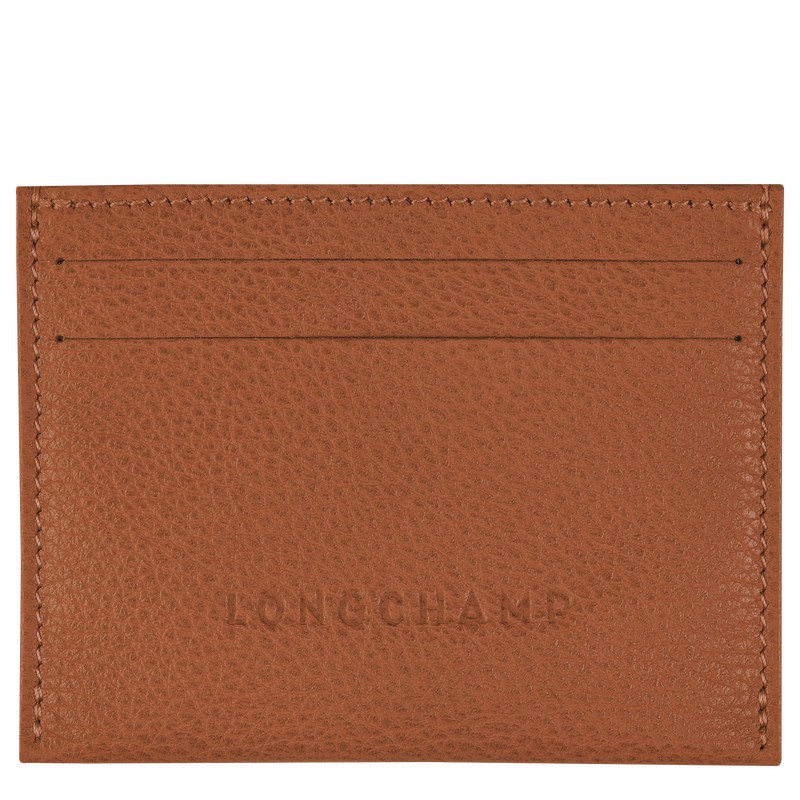 Caramel Longchamp Le FOULONNÉ Cardholder - Leather UK | L3218021121-