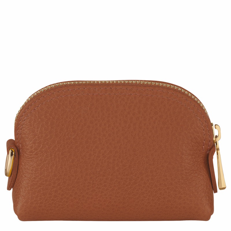 Caramel Longchamp Le FOULONNÉ Coin purse - Leather UK | L3686021121