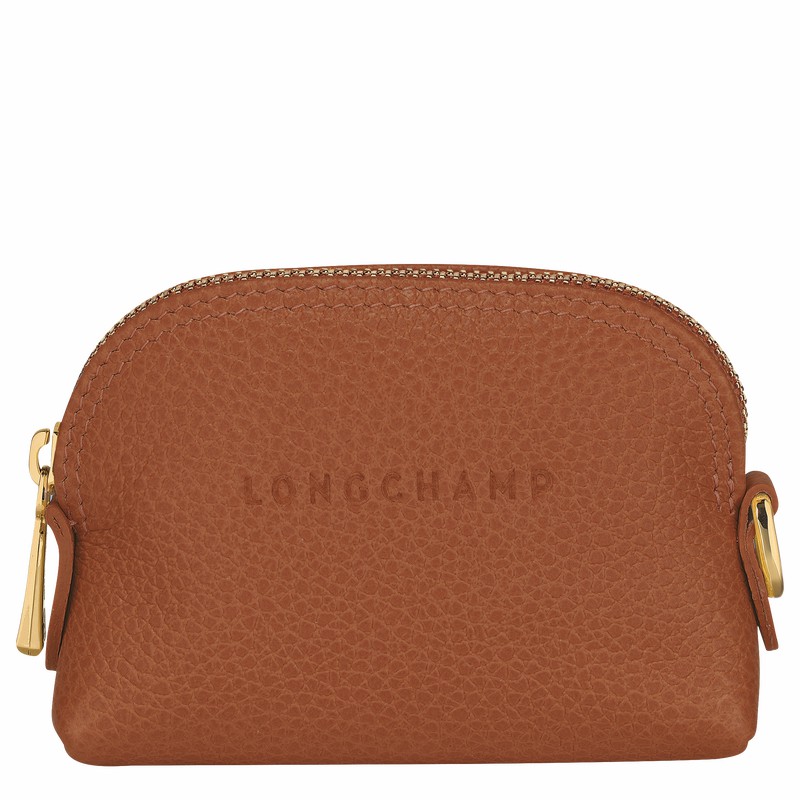 Caramel Longchamp Le FOULONNÉ Coin purse - Leather UK | L3686021121