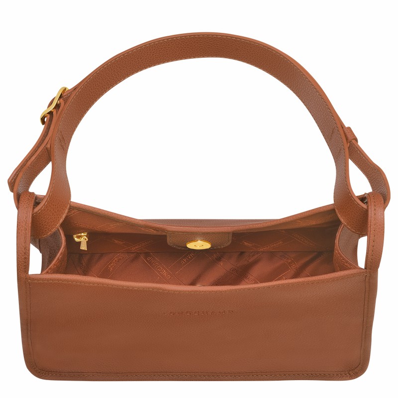 Caramel Longchamp Le FOULONNÉ M Hobo bag - Leather UK | 10155021121