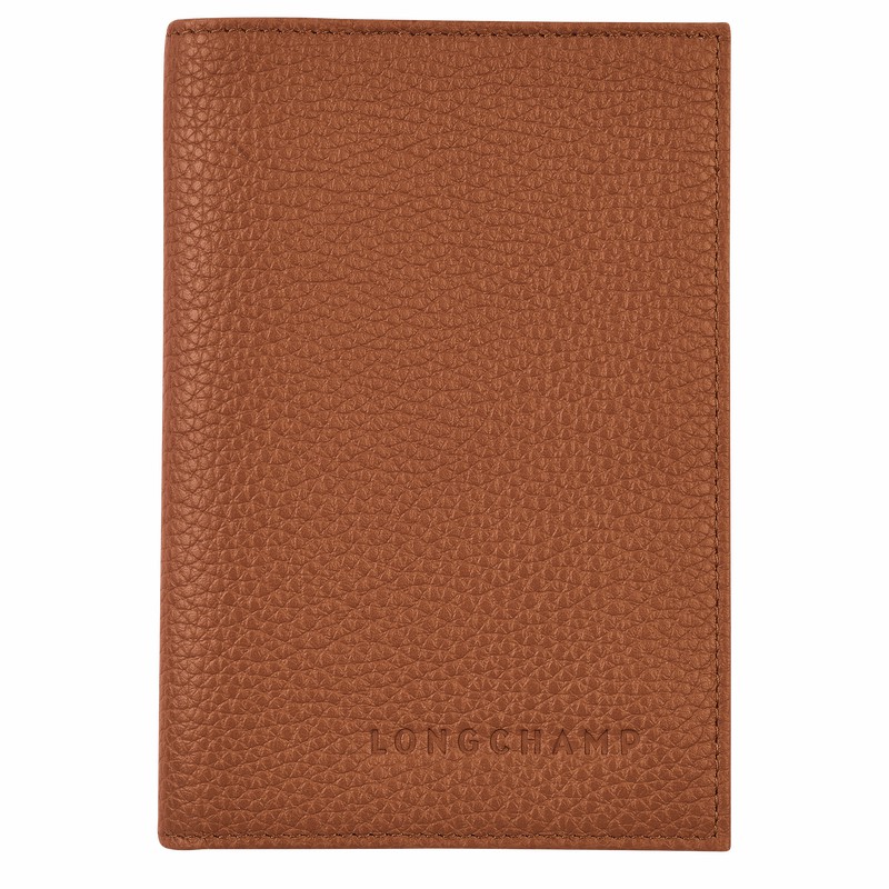 Caramel Longchamp Le FOULONNÉ Passport cover - Leather UK | L3416021121-